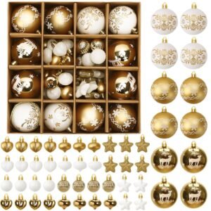 Christmas Ball Decorations Nordic 52PCS Christmas Tree Decorations Christmas Decorations Christmas Decorations Balls 6cm Entrance Garland Decorations Christmas Decorations,132-8465-TJ